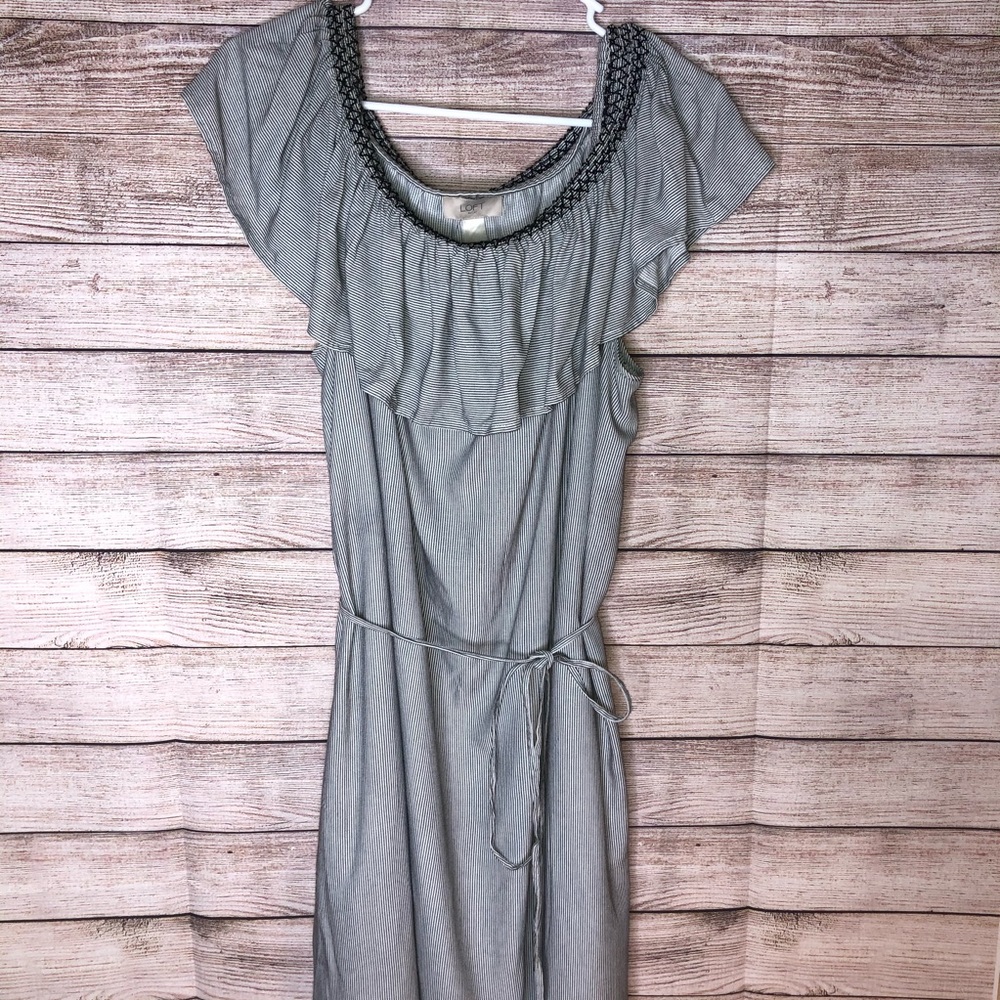 Loft Comfy  Striped‎ Summer Dress with Belt